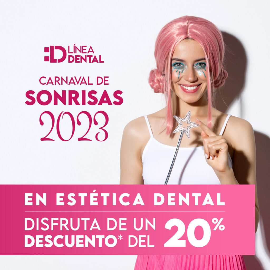 carnaval 20% descuento en estética dental dentista clínica Línea Dental Ciudad Real y Miguelturra Promoción